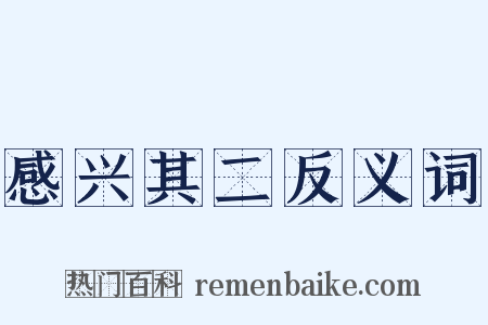 感兴其二反义词是什么意思的图片